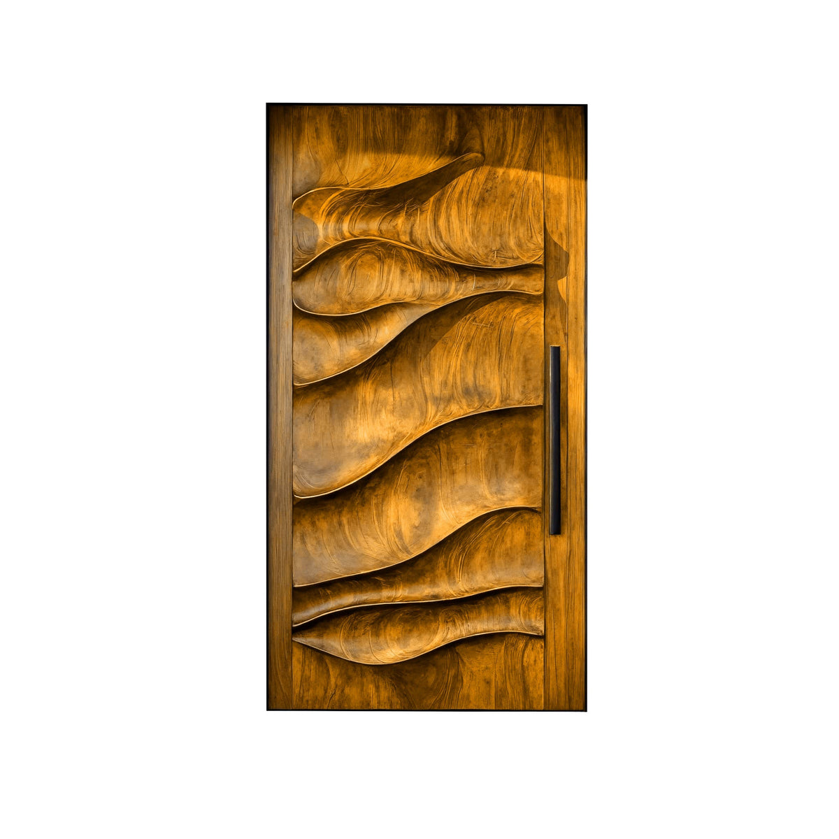 Arvexa Sculpted Solid Wood Rectangular Single Door