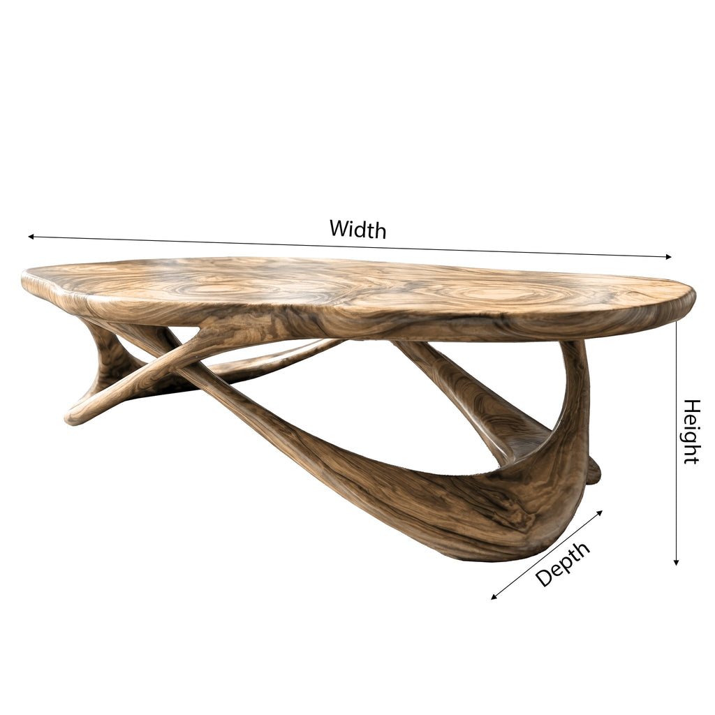 Aurevyn Live Edge Solid Wood Coffee Table