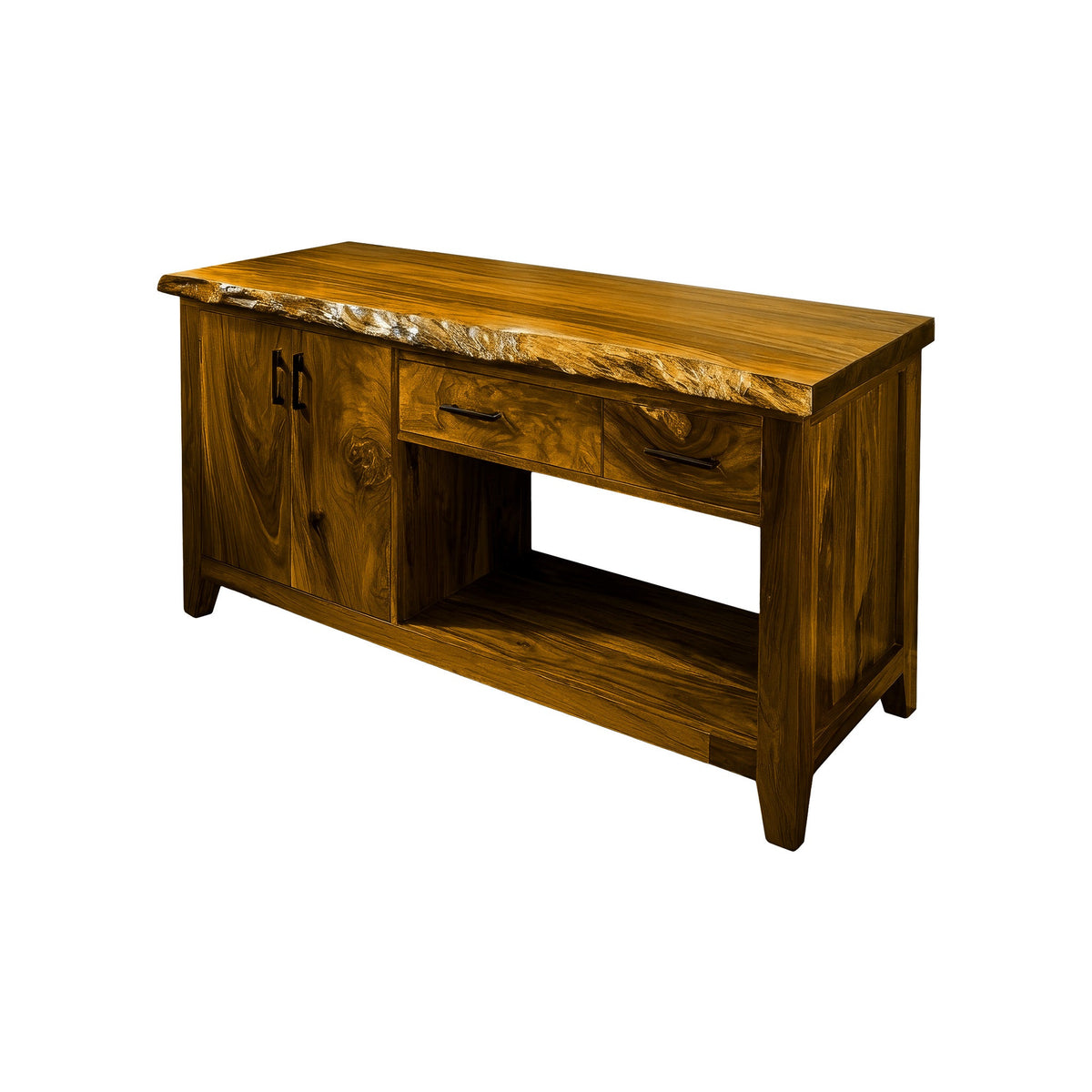 Eldorin Live Edge Solid Wood Freestanding Bathroom Vanity With Cabinet