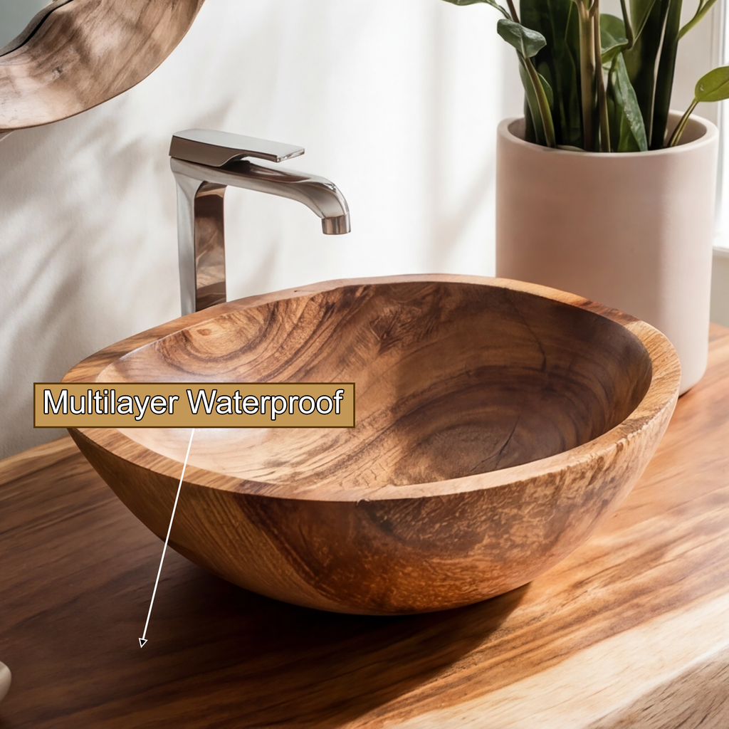 Velthora Rootform Solid Wood Freestanding Bathroom Vanity SPA576801