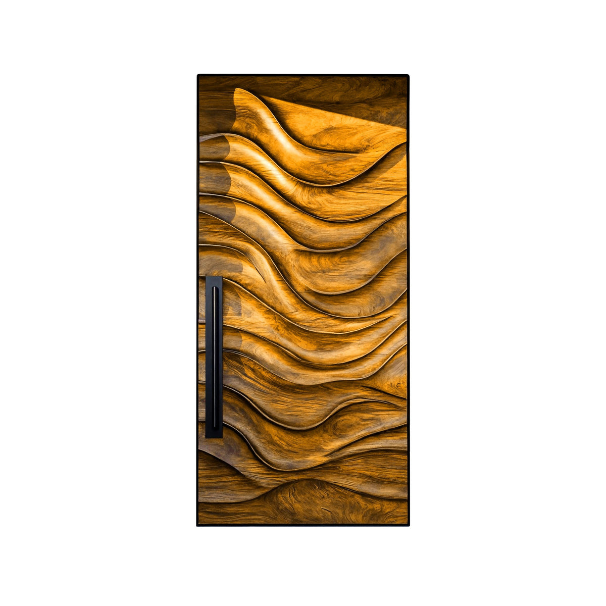Veltrava Sculpted Solid Wood Rectangular Single Door