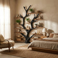 Sculptural Tree Bookcase - Artisan Tree-Inspired Wall Unit