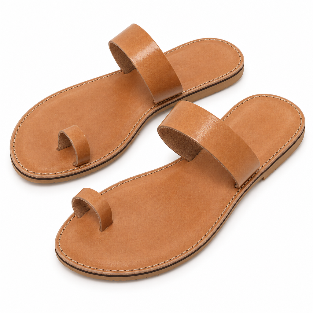 Toe Ring Leather Sandals