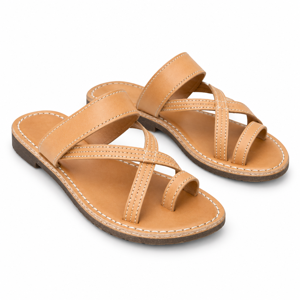 Natural Tan Strap Sandals
