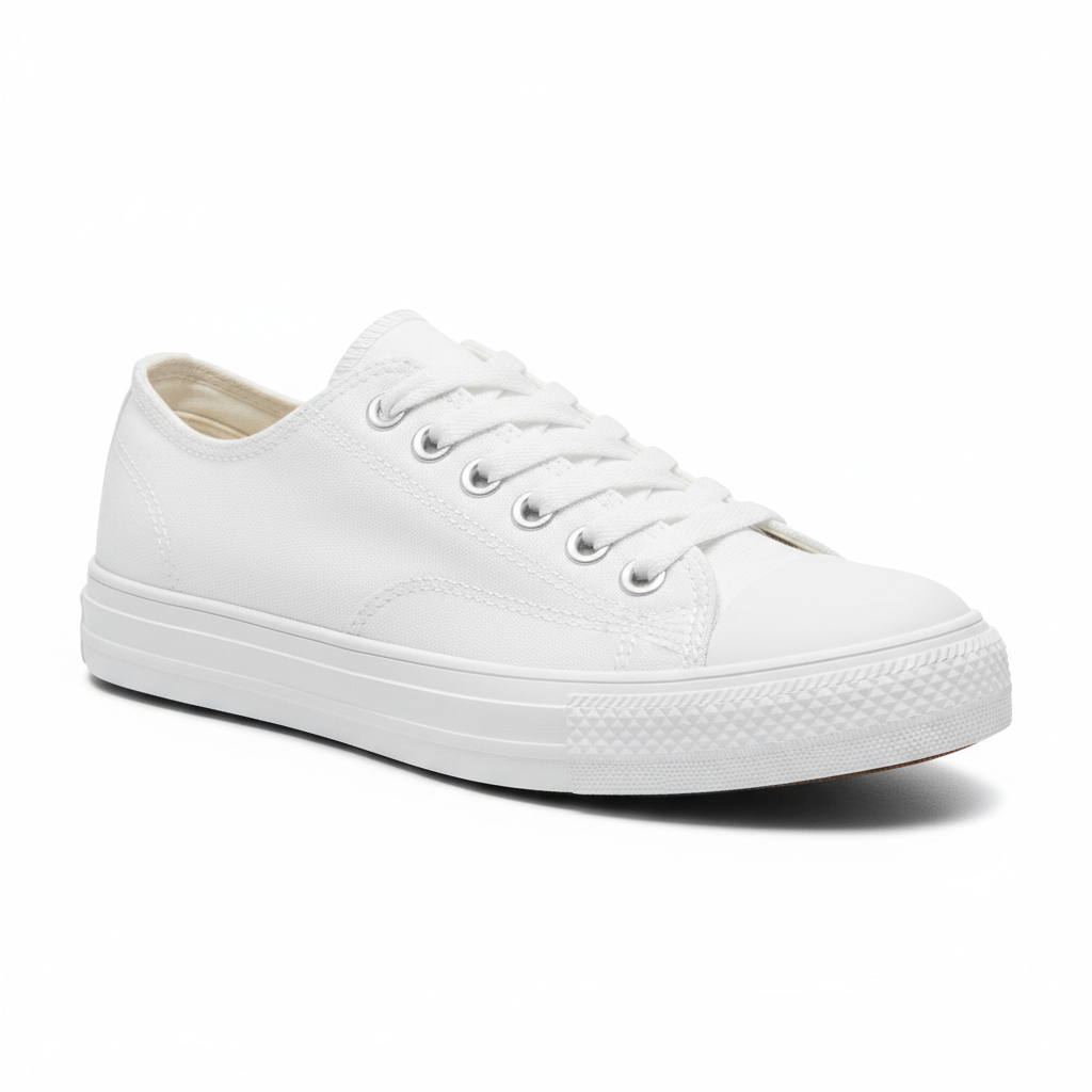 White Canvas Sneaker