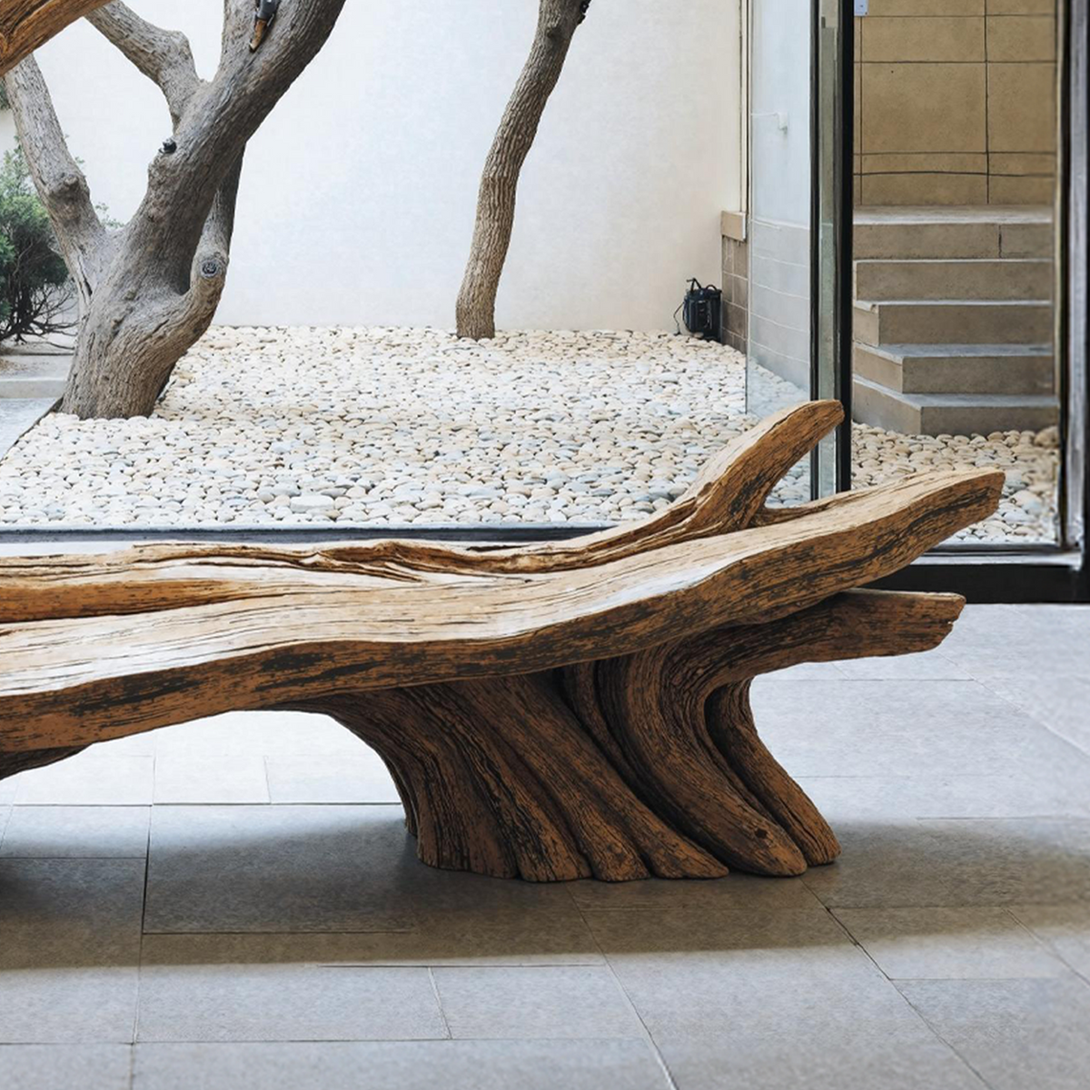 Handcrafted Live Edge Bench For Artistic Patio Designs